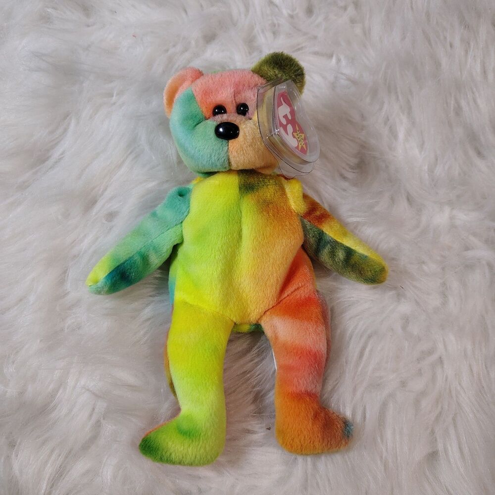 VTG Rare Ty Beanie Garcia The Bear 1993 1995 PVC 4051 Tag & Tush Errors No Star